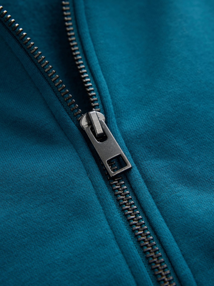 Teal Regular Fit Zip Through Hoodie (3-16yrs) - Image 7 of 7 Teal Regular Fit Zip Through Hoodie (3-16yrs) - Image 7 of 7