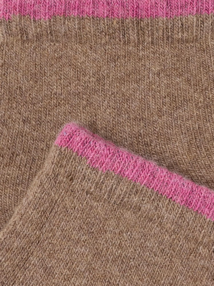 FatFace Brown Lounge Socks - Image 2 of 2 FatFace Brown Lounge Socks - Image 2 of 2
