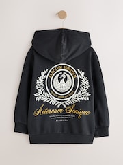 Washed Charcoal Relaxed Fit Graphic Hoodie (3-16yrs) - Image 6 of 8