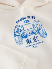 Cream Controller Regular Fit Older Graphic Print Hoodie (3-16yrs) - Image 3 of 4