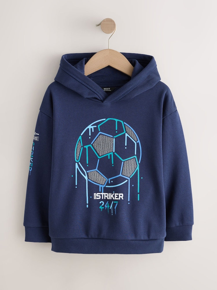 Fútbol azul - Sudadera con capucha con estampado gráfico para mayores (3-16años) - Imagen 1 de 6 Fútbol azul - Sudadera con capucha con estampado gráfico para mayores (3-16años) - Imagen 1 de 6