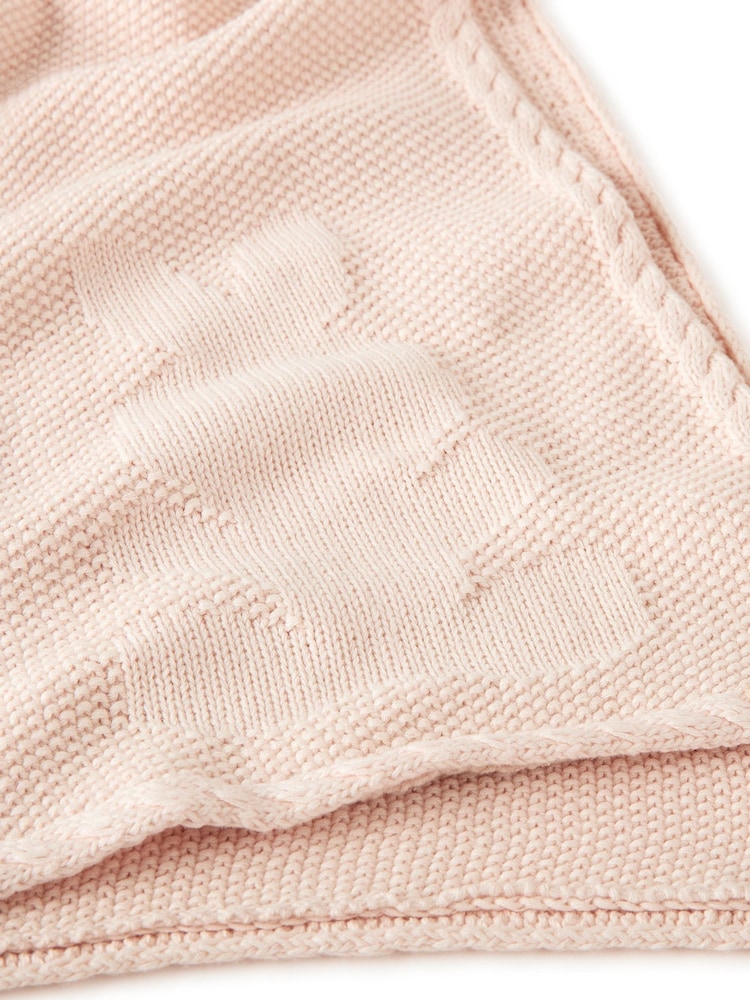 Benetton Pink Bunny Logo Blanket - Image 3 of 3 Benetton Pink Bunny Logo Blanket - Image 3 of 3