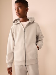 Ecru Zip Through Sweat Hoodie (3-16yrs) - Image 1 of 9