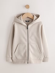 Ecru Zip Through Sweat Hoodie (3-16yrs) - Image 6 of 9