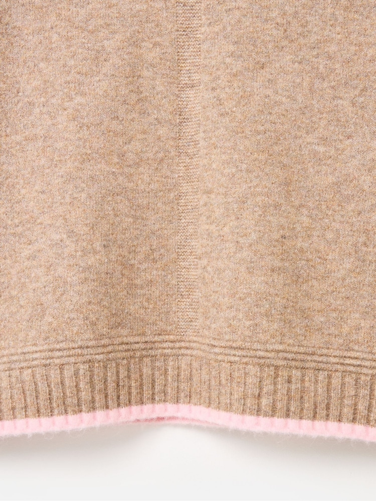 Oliver Bonas Brown Roll Neck Knitted Jumper - Image 8 of 8