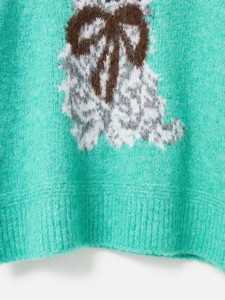 Oliver Bonas Green Cat Crew Neck Knitted Jumper - Image 8 of 8 Oliver Bonas Green Cat Crew Neck Knitted Jumper - Image 8 of 8