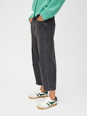 Oliver Bonas Washed Denim Barrel Leg Jeans - Image 1 of 7