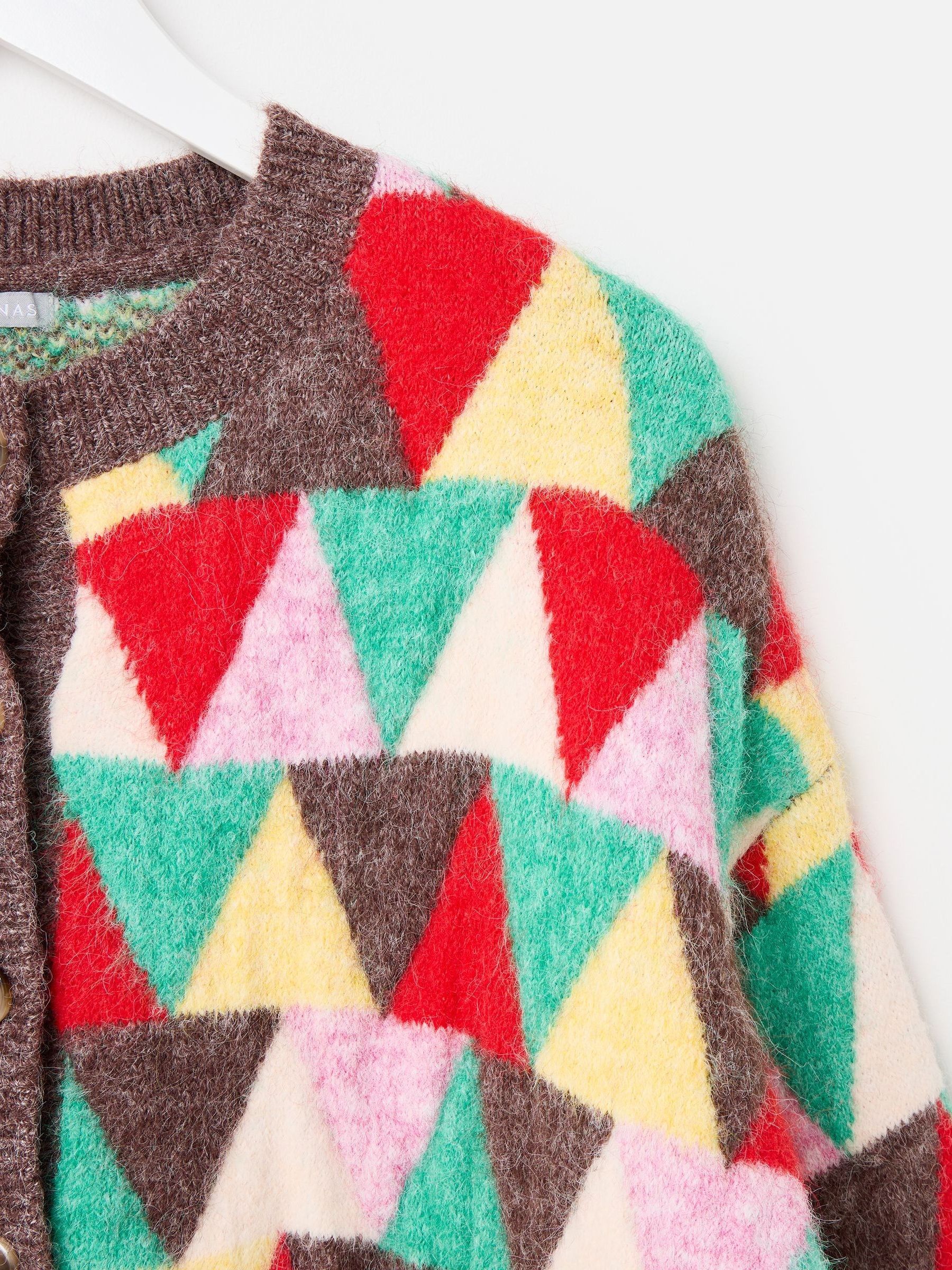 Buy Oliver Bonas Green Triangle Geometric Crew Neck Knitted
