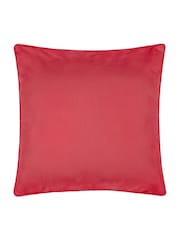 Morris & Co Coral Leaf Green Strawberry Thief Piped Outdoor Cushion - Image 3 of 6