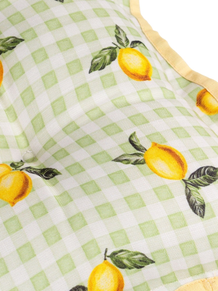 Furn Set of 2 Sage Fruits Lemons Seat Pads - Image 4 of 4
