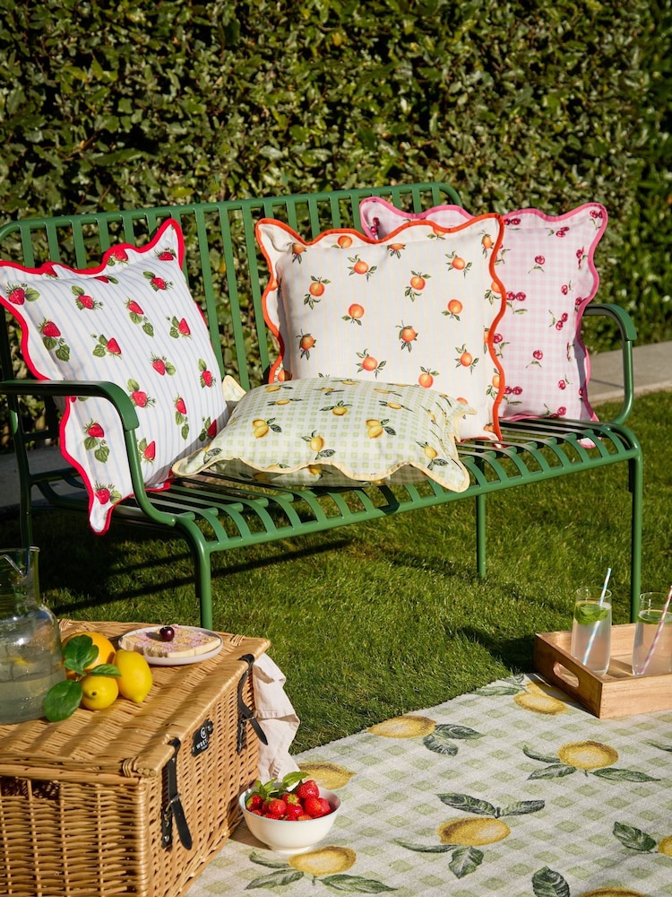 Furn Pink Fruits Cherries Outdoor Cushion - Image 2 of 5