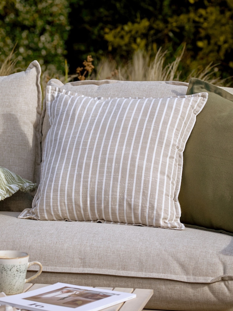 Yard Natural Hessle Stripe Outdoor Cushion - Image 1 of 5