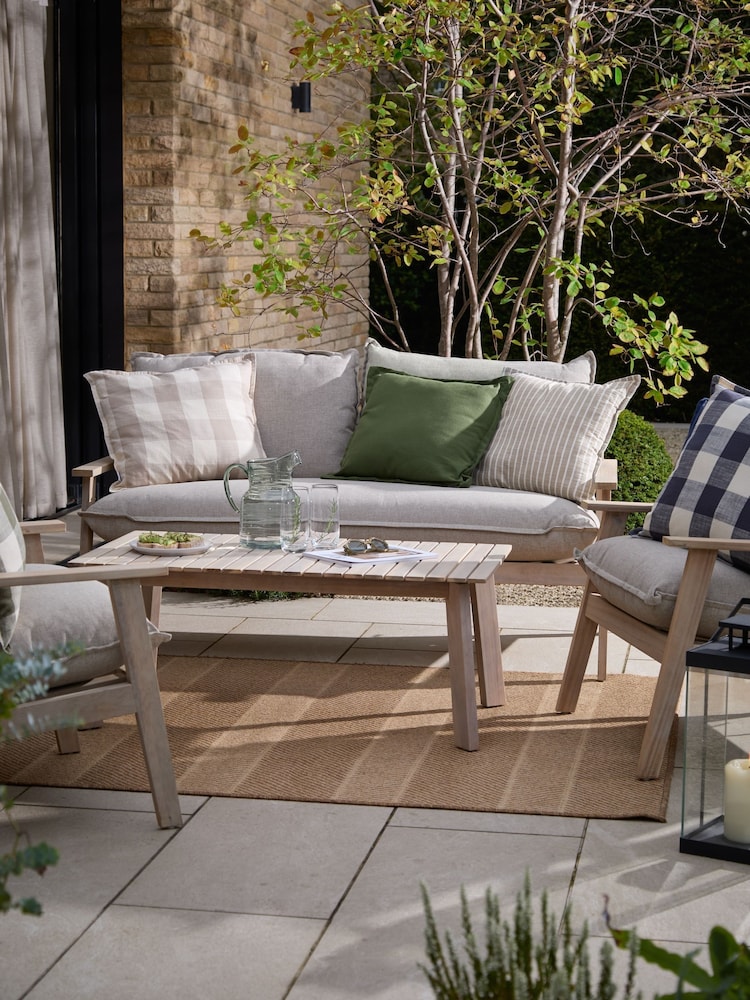 Yard Natural Hessle Stripe Outdoor Cushion - Image 2 of 5