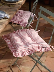 Wylder Set of 2 Millie Ruffle Seat Pads - תמונה 1 מתוך 6