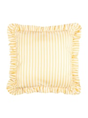Wylder Yellow Millie Ruffle Striped Outdoor Cushion - Image 3 of 5
