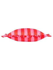 Furn Pink/Red Palm Royale Stripe Outdoor Cushion - Image 3 of 5