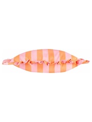 Furn Pink/Orange Palm Royale Stripe Outdoor Cushion - Image 4 of 5