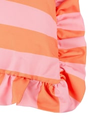 Furn Pink/Orange Palm Royale Stripe Outdoor Cushion - Image 5 of 5