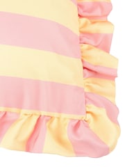 Furn Pink/Yellow Palm Royale Stripe Outdoor Cushion - Image 5 of 5