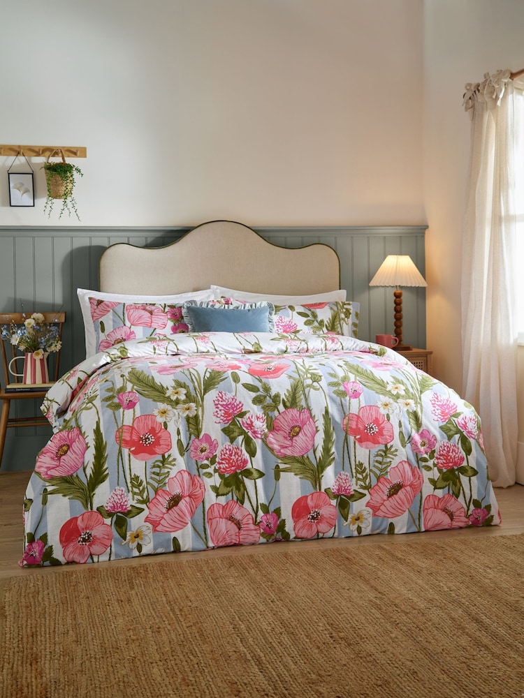 Wylder Multicolour Poppy Trail Duvet Cover and Pillowcase Set - Image 1 of 3 Wylder Multicolour Poppy Trail Duvet Cover and Pillowcase Set - Image 1 of 3