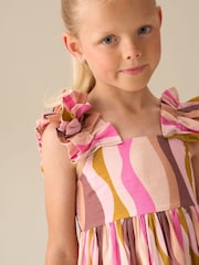 Angel & Rocket Pink Marley Wave Print Maxi Dress - Image 2 of 7