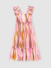Angel & Rocket Pink Marley Wave Print Maxi Dress - Image 5 of 7