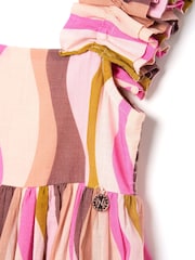 Angel & Rocket Pink Marley Wave Print Maxi Dress - Image 7 of 7