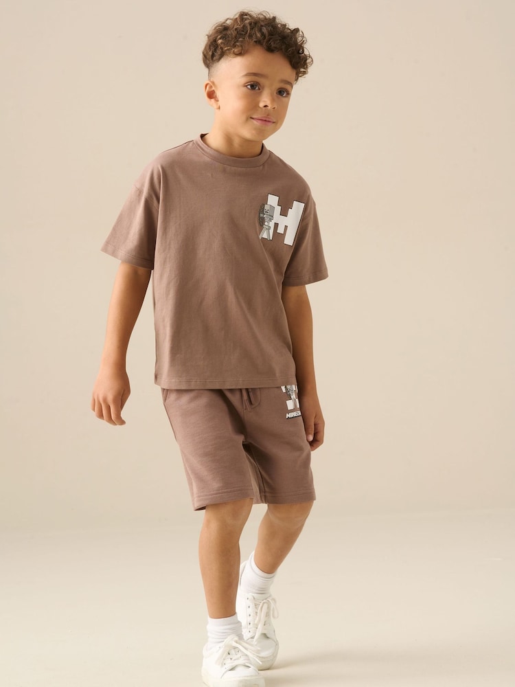Angel & Rocket Brown Minecraft Shorts - Image 2 of 7