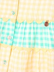 Angel & Rocket Yellow Ginny Pastel Gingham Bow Waist Dress - Image 7 of 7