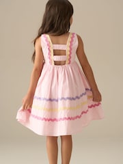 Angel & Rocket Pink Mia Wide Ric Rac Dress - Image 3 of 8
