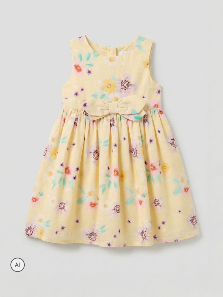Angel & Rocket Edie Linen Floral Dress - Larawan 4 ng 4