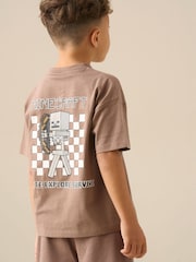 Angel & Rocket Brown Minecraft Graphic T-Shirt - Image 1 of 6