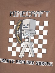 Angel & Rocket Brown Minecraft Graphic T-Shirt - Image 6 of 6
