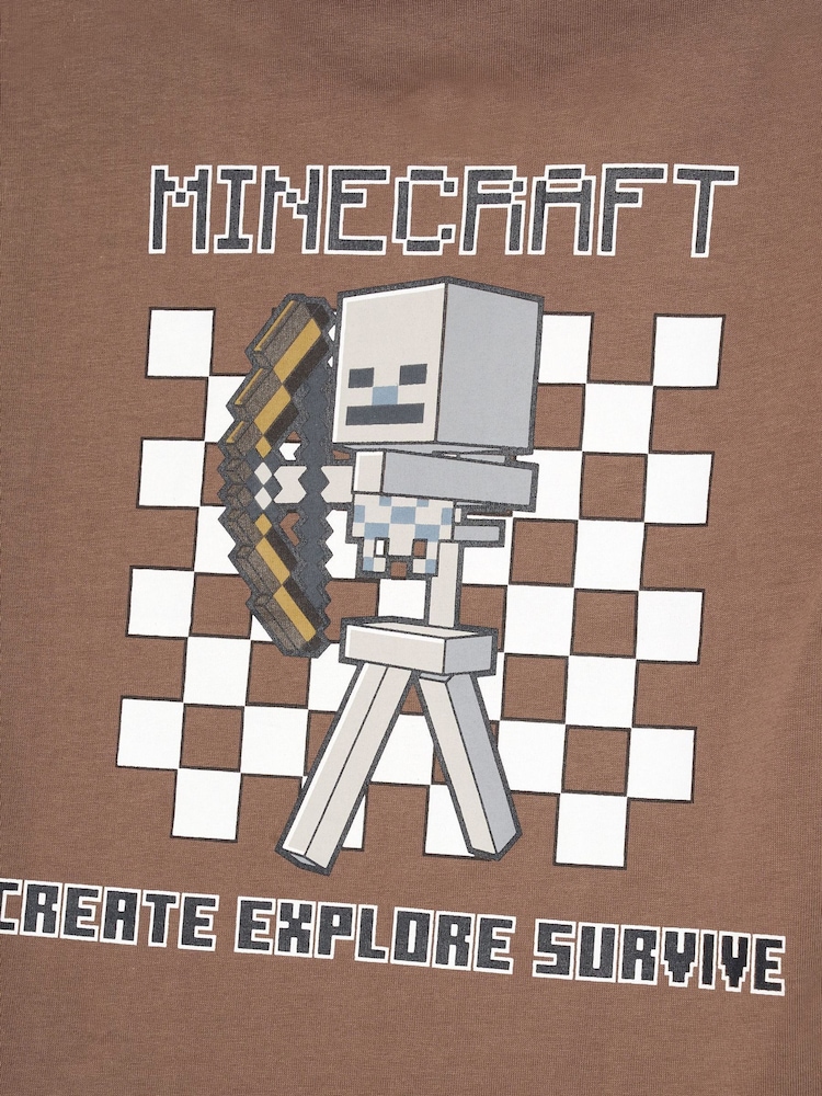 Angel & Rocket Brown Minecraft Graphic T-Shirt - Image 6 of 6 Angel & Rocket Brown Minecraft Graphic T-Shirt - Image 6 of 6