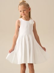 Angel & Rocket White Jess Crochet Flower Dress - Image 1 of 7