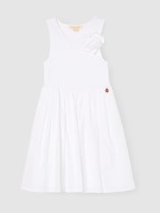 Angel & Rocket White Jess Crochet Flower Dress - Image 5 of 7