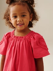 Angel & Rocket Pink Lori Heart Frill Swing Dress - Image 3 of 5
