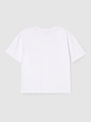 Angel & Rocket White Lacey Frill Pocket Oversized T-Shirt - Image 5 of 6