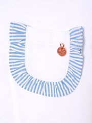 Angel & Rocket White Lacey Frill Pocket Oversized T-Shirt - Image 6 of 6