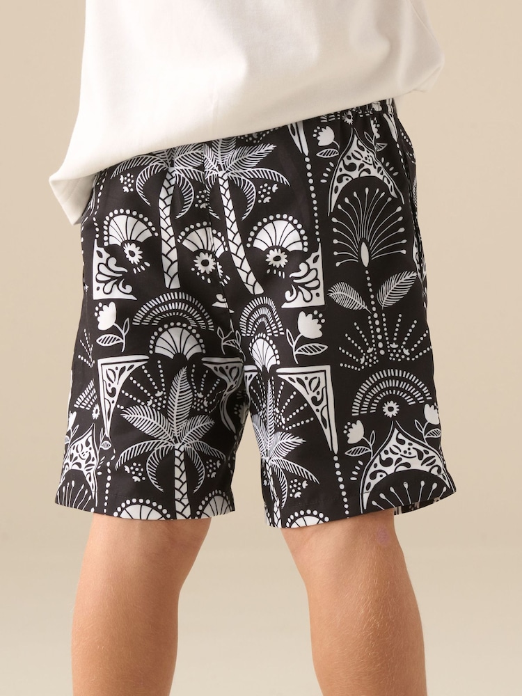 Angel & Rocket Black Sandy Print Swim Shorts - Image 2 of 3 Angel & Rocket Black Sandy Print Swim Shorts - Image 2 of 3