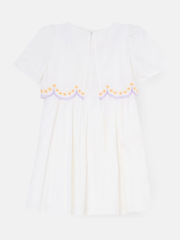 sachin and babi light blue dress White Linen Dress with Hand Embroidered Flower Pattern, Linen Dress for Women, Tinythingsmadeuhappy