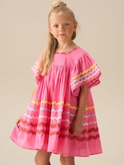 Angel & Rocket Pink Electra Ric Rac Dress - Image 5 of 8