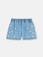 Angel & Rocket Blue Zeta Embellished Denim Shorts - Image 5 of 7