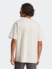 adidas Beige Essentials Linear Single Jersey T-Shirts - Image 2 of 6