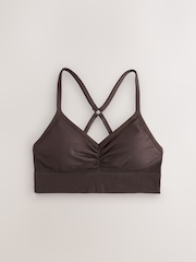 بني - حمالة صدر رياضية بدون درزات - صورة 1 من 3