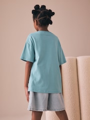 Blue Oversized Graphic Print T-Shirt (3-16yrs) - Image 4 of 8