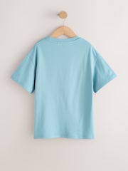 Blue Oversized Graphic Print T-Shirt (3-16yrs) - Image 6 of 8