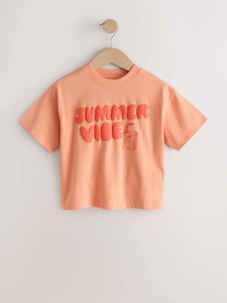 Orange Summer Short Sleeve T-Shirt (3mths-7yrs) - Image 1 of 4
