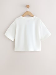 White Unicorn Sequin Graphic Oversized Boxy T-Shirt (3-16yrs) - Image 6 of 8