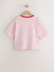 Rot gestreift - Beaded Tomato Oversized Boxy T-Shirt (3-16yrs) - Bild 7 von 9